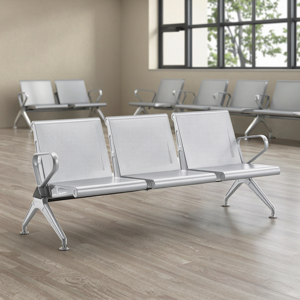 3-link non-padded office waiting bench for reception areas in Nairobi Kenya