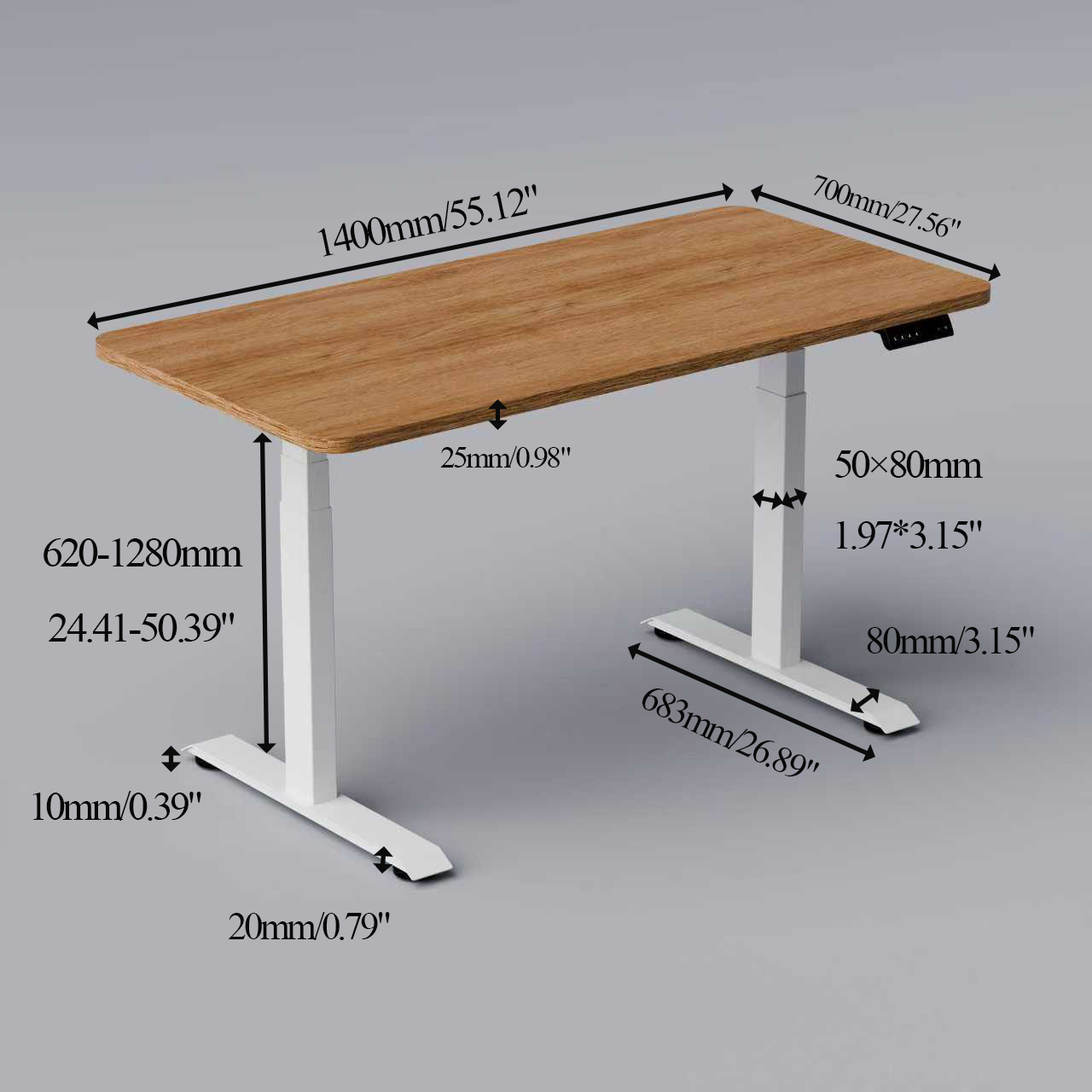 1400mm Height Adjustable Electric Office Table in Nairobi, Kenya