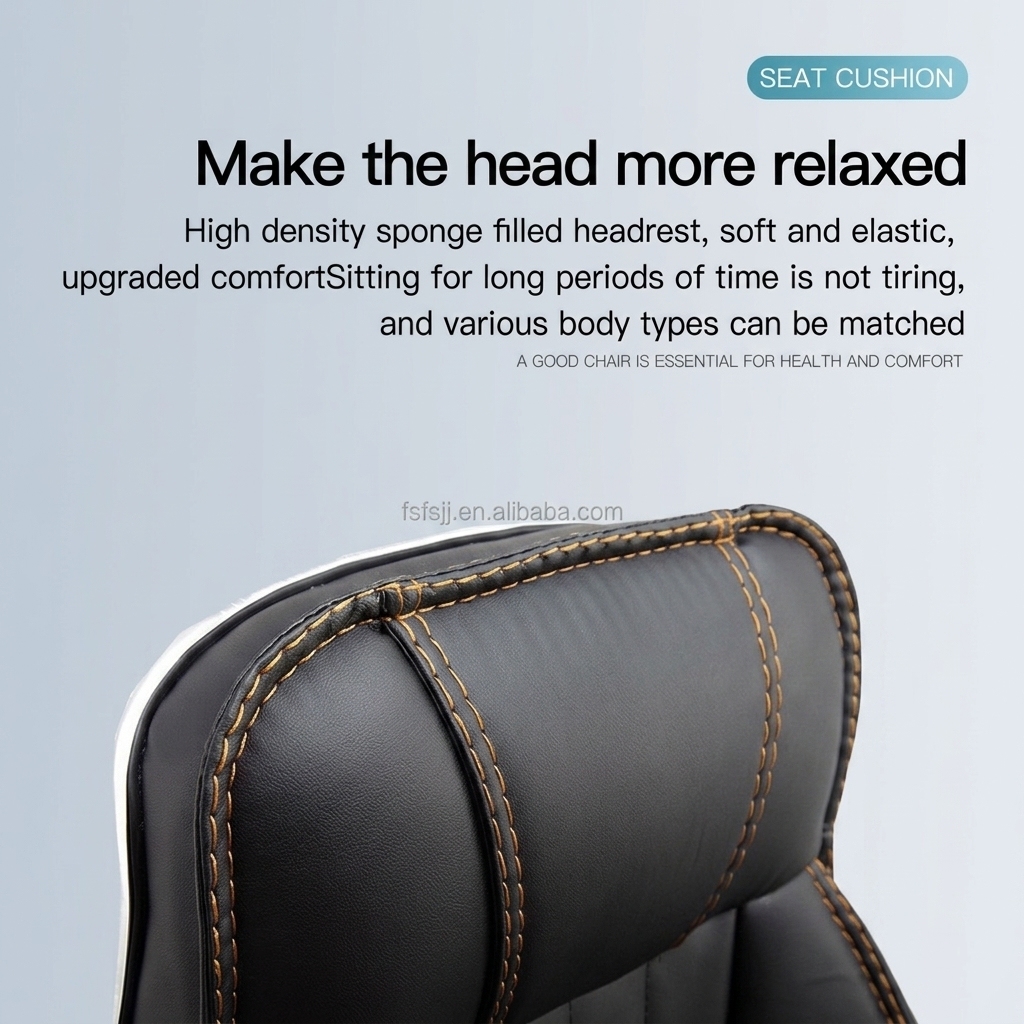 Ergonomic black leather high-back executive office chair with accent stitching, adjustable recline controls, and a polished chrome star base available in Nairobi, Kenya