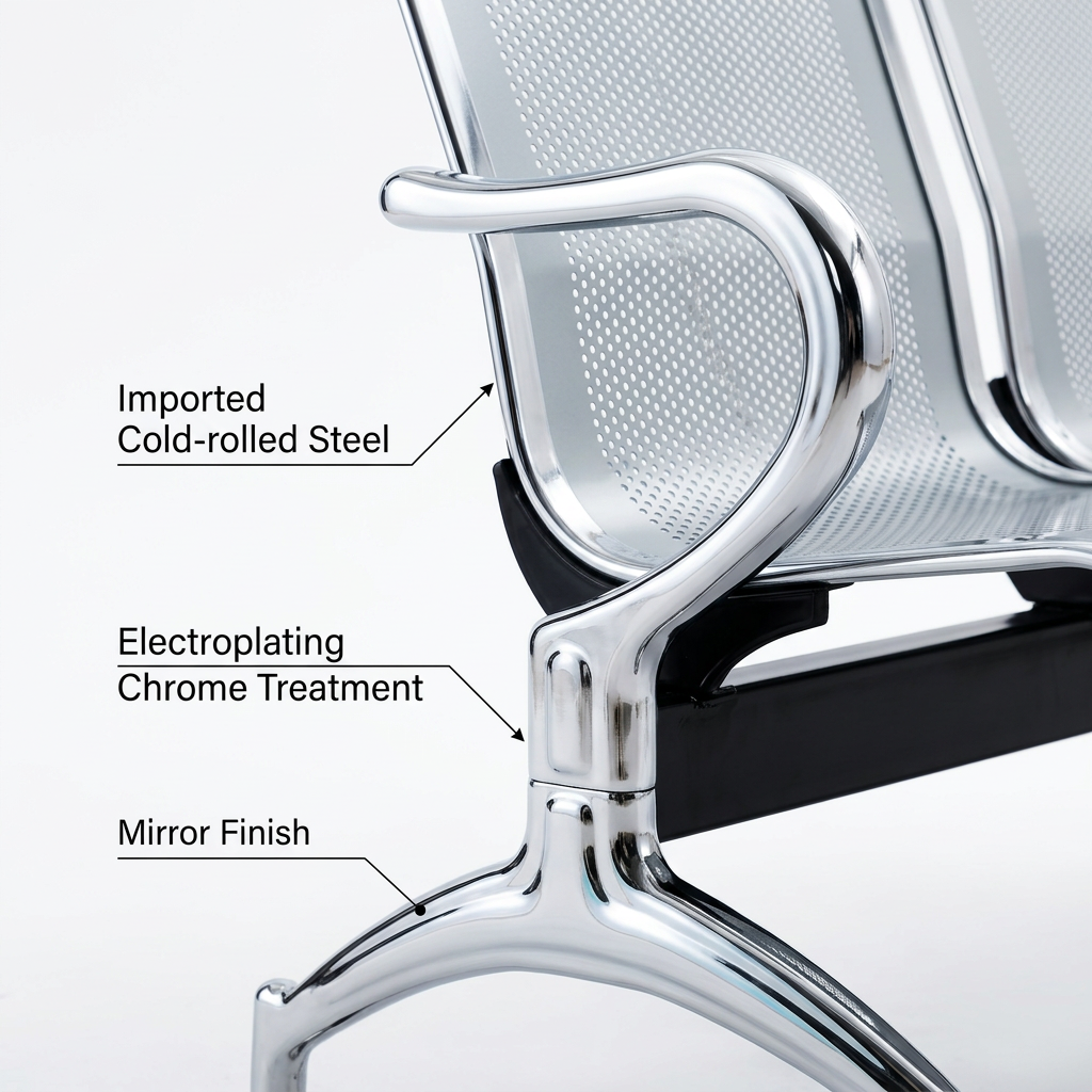 2-link metallic office waiting bench for reception areas in Nairobi Kenya